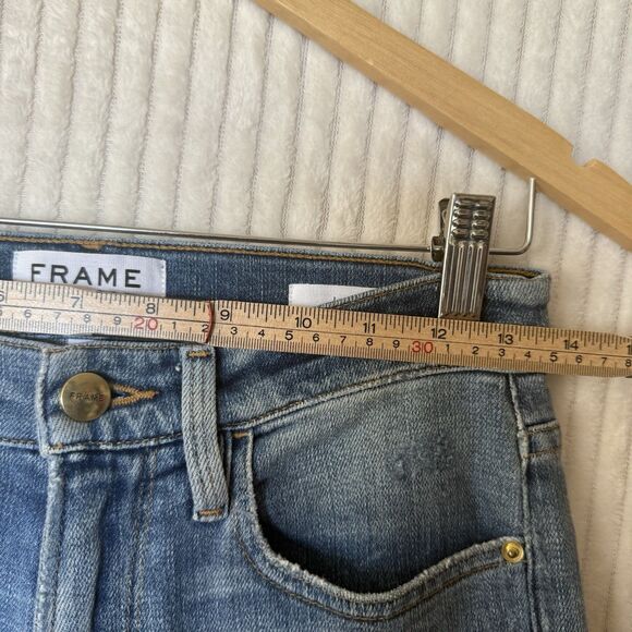 Frame Denim Le Boy Mid Rise Jeans in Levine Wash Womens Size 25 - Picture 6 of 14